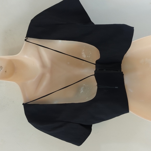 ZARA Linen Blend Crop Top - Picture 9 of 16